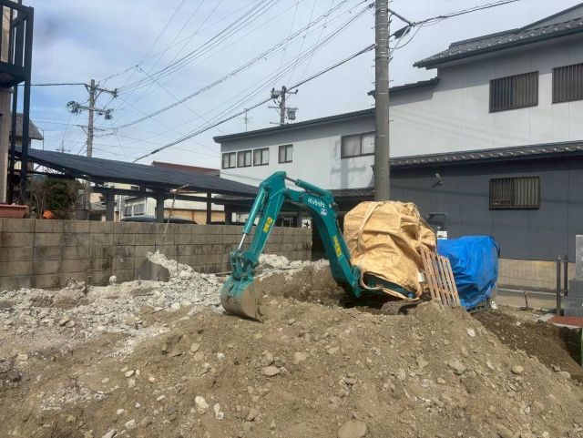 桑名市佛眼院　永代供養墓工事　⑫無縁塚解体